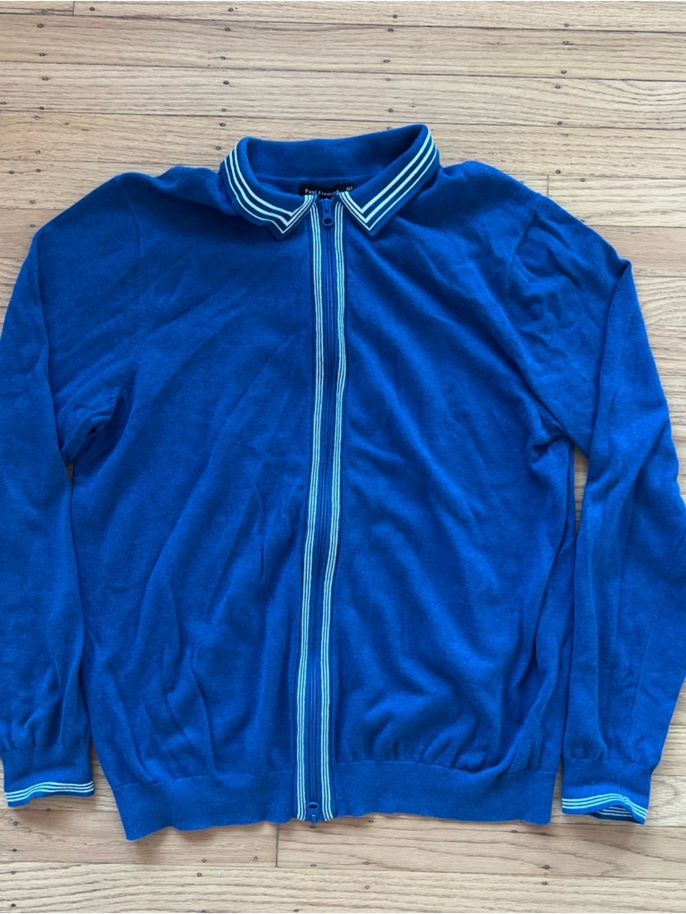 Paul Fredrick Blue Zip Sweater Men’s XLT
